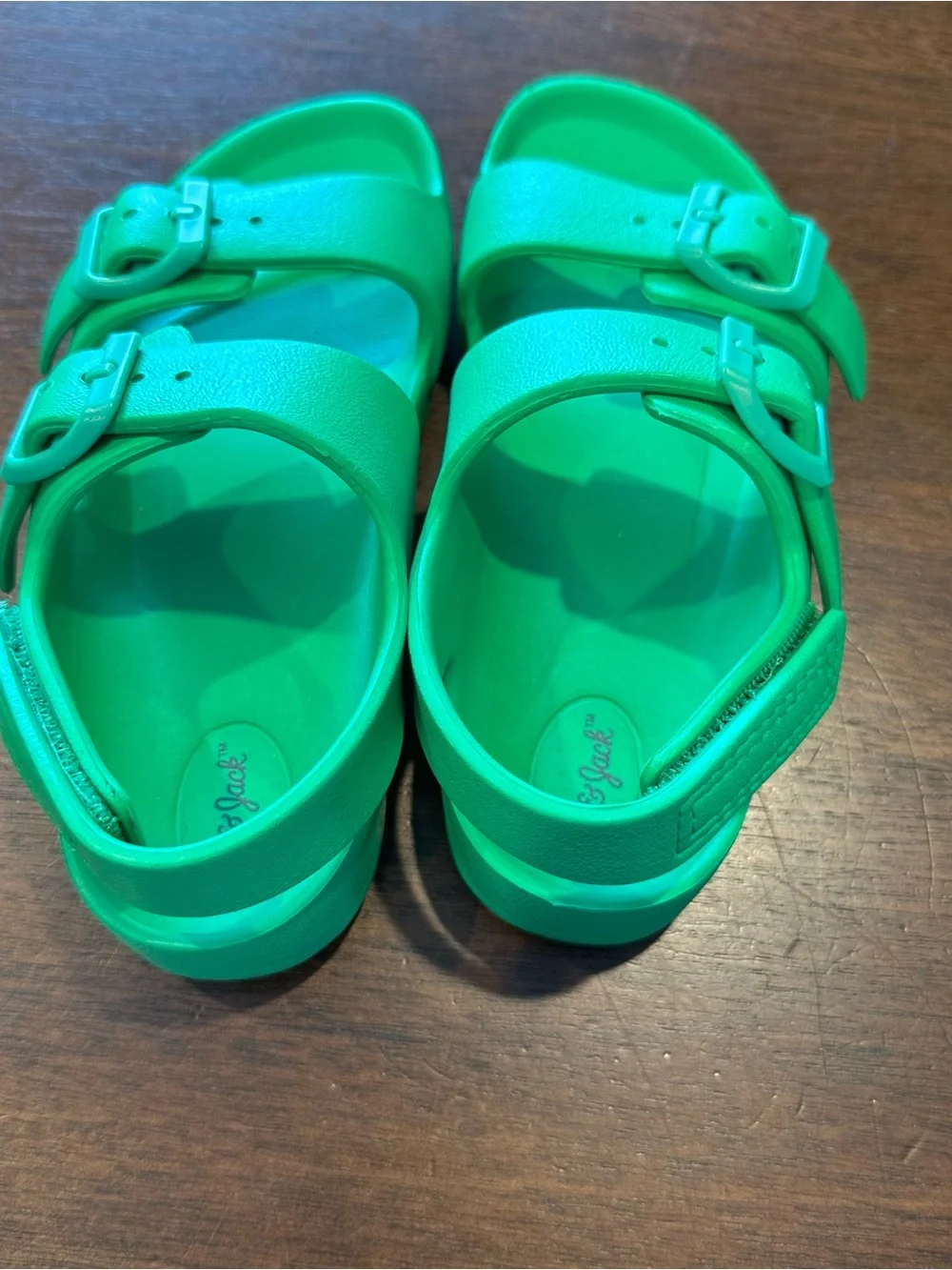 Cat & Jack Kids' Green Double-Buckle Sandals